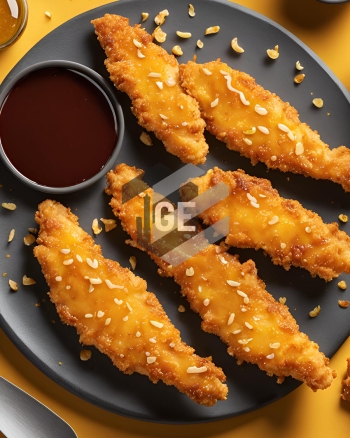 Crispy honey BBQ chicken strips